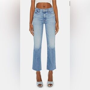 MOTHER The Outsider Flood Raw Hem Ankle Bootcut Jeans (Are We There Yet) Size 31